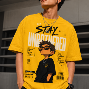 Stay Unbothered Anime Oversized T-Shirt