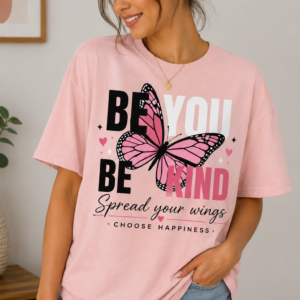 Be You Be Kind Butterfly Oversized T-Shirt